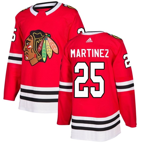 Adidas Alec Martinez Chicago Blackhawks Authentic Home Jersey - Red