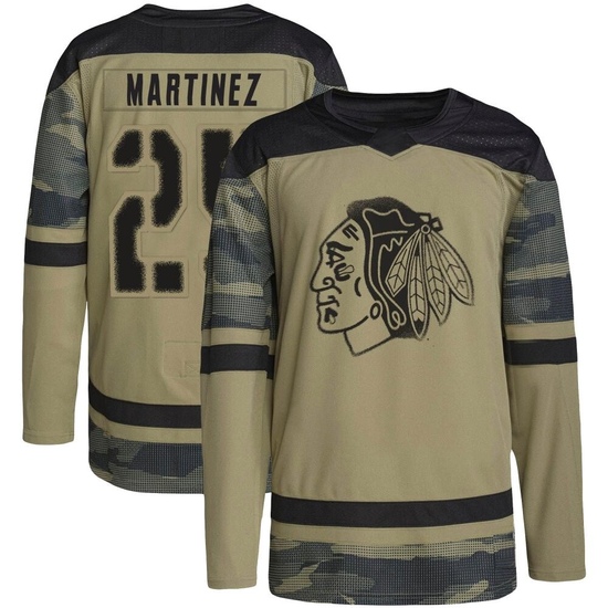 Adidas Alec Martinez Chicago Blackhawks Authentic Military Appreciation Practice Jersey - Camo