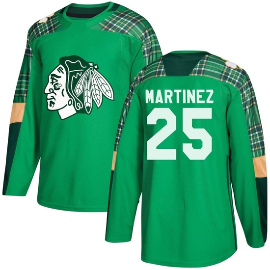 Adidas Alec Martinez Chicago Blackhawks Authentic St. Patrick's Day Practice Jersey - Green