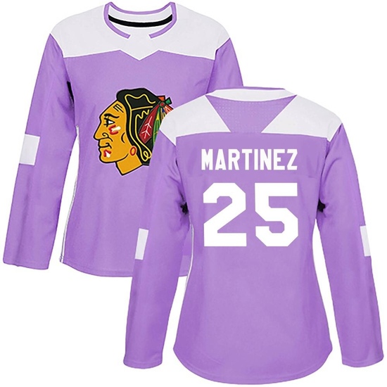 Adidas Alec Martinez Chicago Blackhawks Women's Authentic Fights Cancer Practice Jersey - Purple