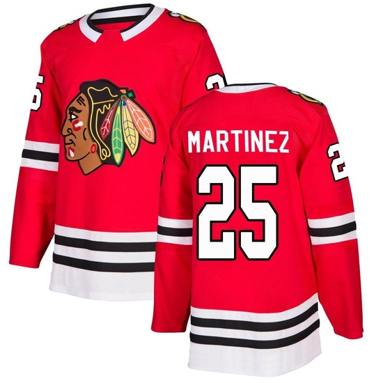 Adidas Alec Martinez Chicago Blackhawks Youth Authentic Home Jersey - Red