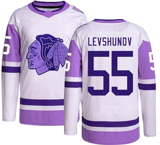 Adidas Artyom Levshunov Chicago Blackhawks Authentic Hockey Fights Cancer Jersey -