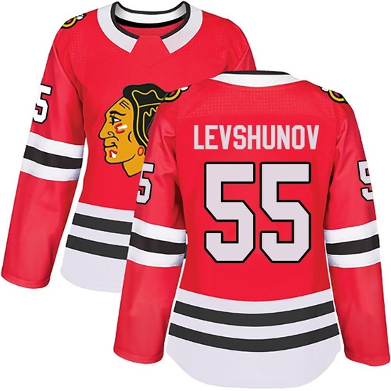 Adidas Artyom Levshunov Chicago Blackhawks Women's Authentic Home Jersey - Red