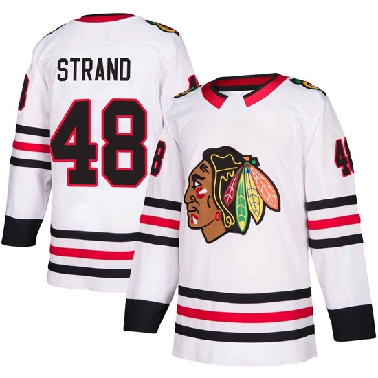 Adidas Austin Strand Chicago Blackhawks Authentic Away Jersey - White