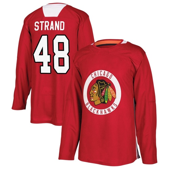 Adidas Austin Strand Chicago Blackhawks Authentic Home Practice Jersey - Red