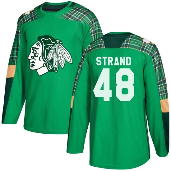 Adidas Austin Strand Chicago Blackhawks Authentic St. Patrick's Day Practice Jersey - Green