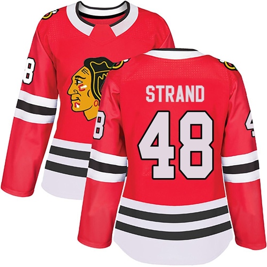 Adidas Austin Strand Chicago Blackhawks Women's Authentic Home Jersey - Red