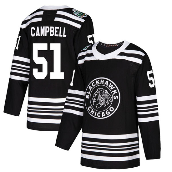 Adidas Brian Campbell Chicago Blackhawks Youth Authentic 2019 Winter Classic Jersey - Black