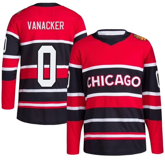 Adidas Marek Vanacker Chicago Blackhawks Authentic Reverse Retro 2.0 Jersey - Red