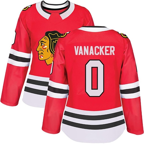 Adidas Marek Vanacker Chicago Blackhawks Women's Authentic Home Jersey - Red