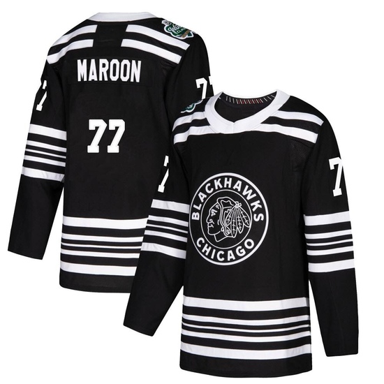 Adidas Pat Maroon Chicago Blackhawks Authentic 2019 Winter Classic Jersey - Black