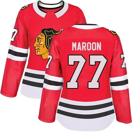 Adidas Pat Maroon Chicago Blackhawks Women's Authentic Home Jersey - Red