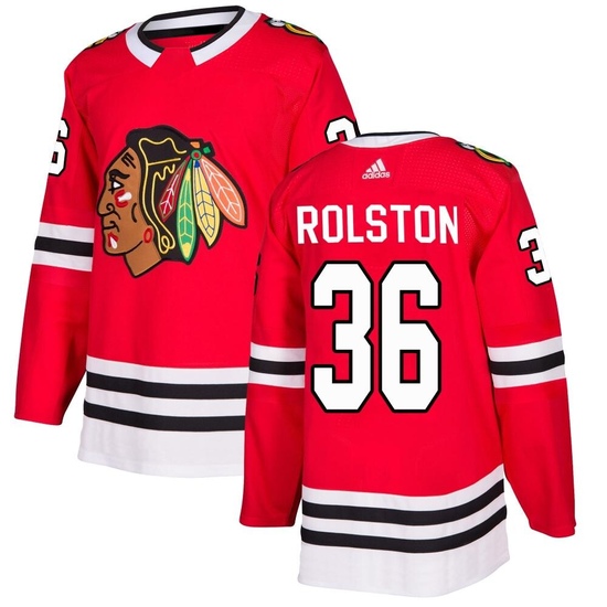 Adidas Ryder Rolston Chicago Blackhawks Authentic Home Jersey - Red