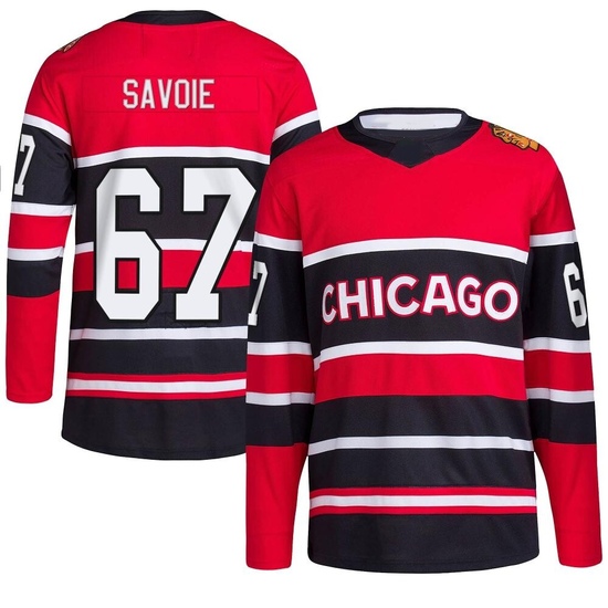 Adidas Samuel Savoie Chicago Blackhawks Authentic Reverse Retro 2.0 Jersey - Red