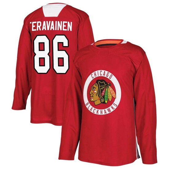 Adidas Teuvo Teravainen Chicago Blackhawks Authentic Home Practice Jersey - Red