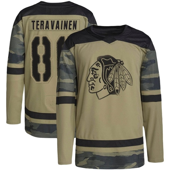 Adidas Teuvo Teravainen Chicago Blackhawks Authentic Military Appreciation Practice Jersey - Camo