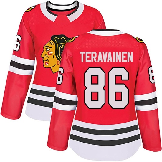 Adidas Teuvo Teravainen Chicago Blackhawks Women's Authentic Home Jersey - Red