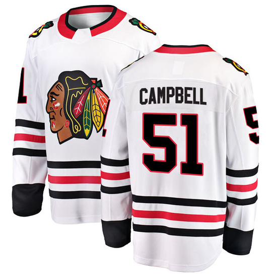 Fanatics Branded Brian Campbell Chicago Blackhawks Breakaway Away Jersey - White