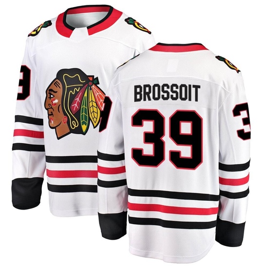 Fanatics Branded Laurent Brossoit Chicago Blackhawks Breakaway Away Jersey - White