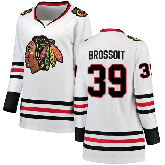 Fanatics Branded Laurent Brossoit Chicago Blackhawks Women's Breakaway Away Jersey - White