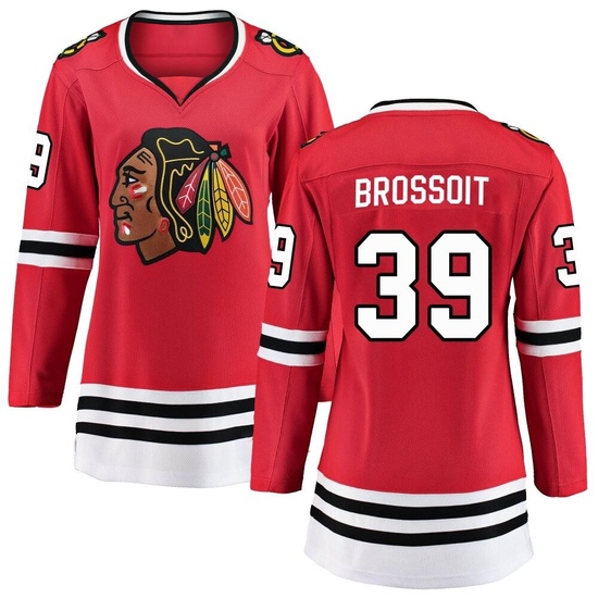 Fanatics Branded Laurent Brossoit Chicago Blackhawks Women's Breakaway Home Jersey - Red