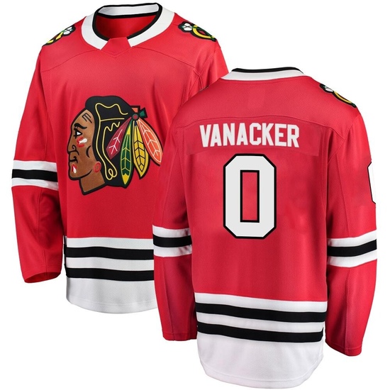 Fanatics Branded Marek Vanacker Chicago Blackhawks Breakaway Home Jersey - Red