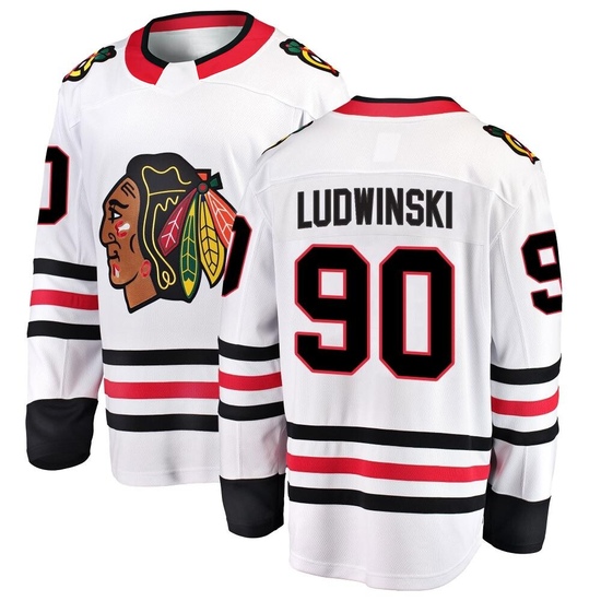 Fanatics Branded Paul Ludwinski Chicago Blackhawks Breakaway Away Jersey - White