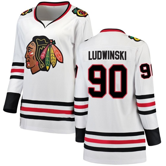 Fanatics Branded Paul Ludwinski Chicago Blackhawks Women's Breakaway Away Jersey - White