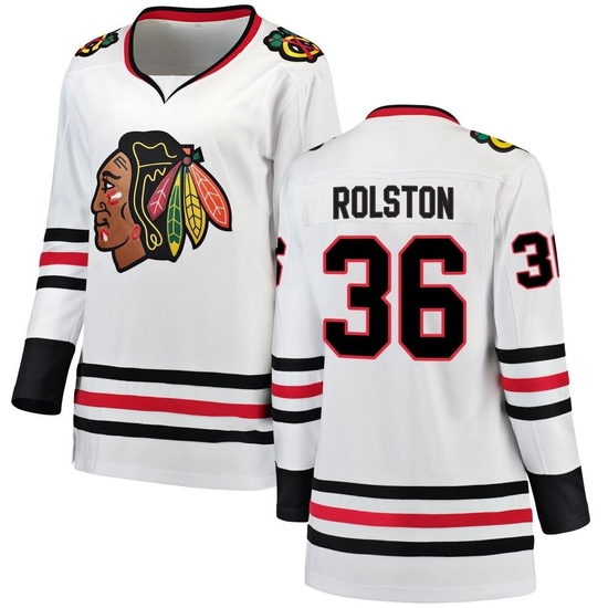 Fanatics Branded Ryder Rolston Chicago Blackhawks Women's Breakaway Away Jersey - White