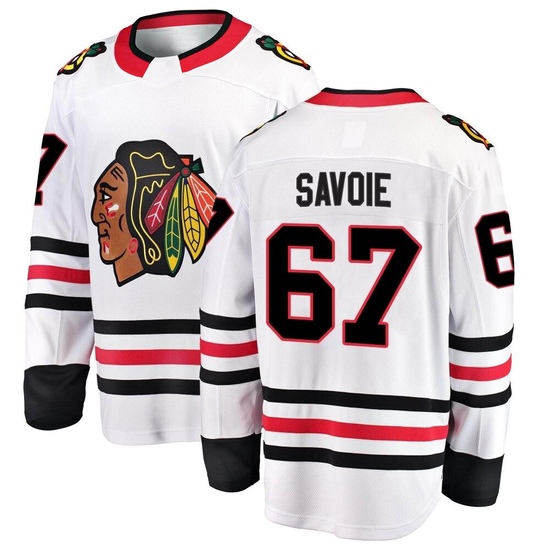 Fanatics Branded Samuel Savoie Chicago Blackhawks Breakaway Away Jersey - White