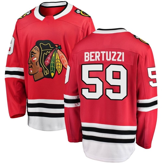 Fanatics Branded Tyler Bertuzzi Chicago Blackhawks Breakaway Home Jersey - Red