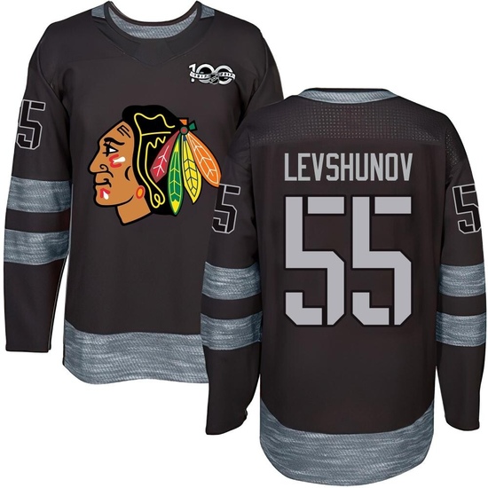 Artyom Levshunov Chicago Blackhawks Authentic 1917-2017 100th Anniversary Jersey - Black