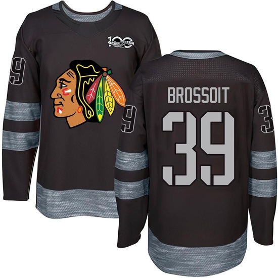 Laurent Brossoit Chicago Blackhawks Authentic 1917-2017 100th Anniversary Jersey - Black