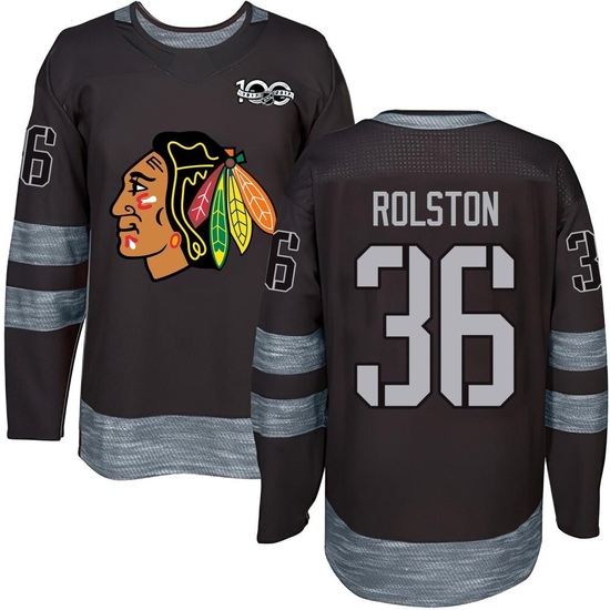 Ryder Rolston Chicago Blackhawks Authentic 1917-2017 100th Anniversary Jersey - Black