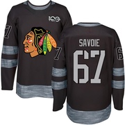 Samuel Savoie Chicago Blackhawks Authentic 1917-2017 100th Anniversary Jersey - Black