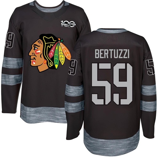 Tyler Bertuzzi Chicago Blackhawks Authentic 1917-2017 100th Anniversary Jersey - Black